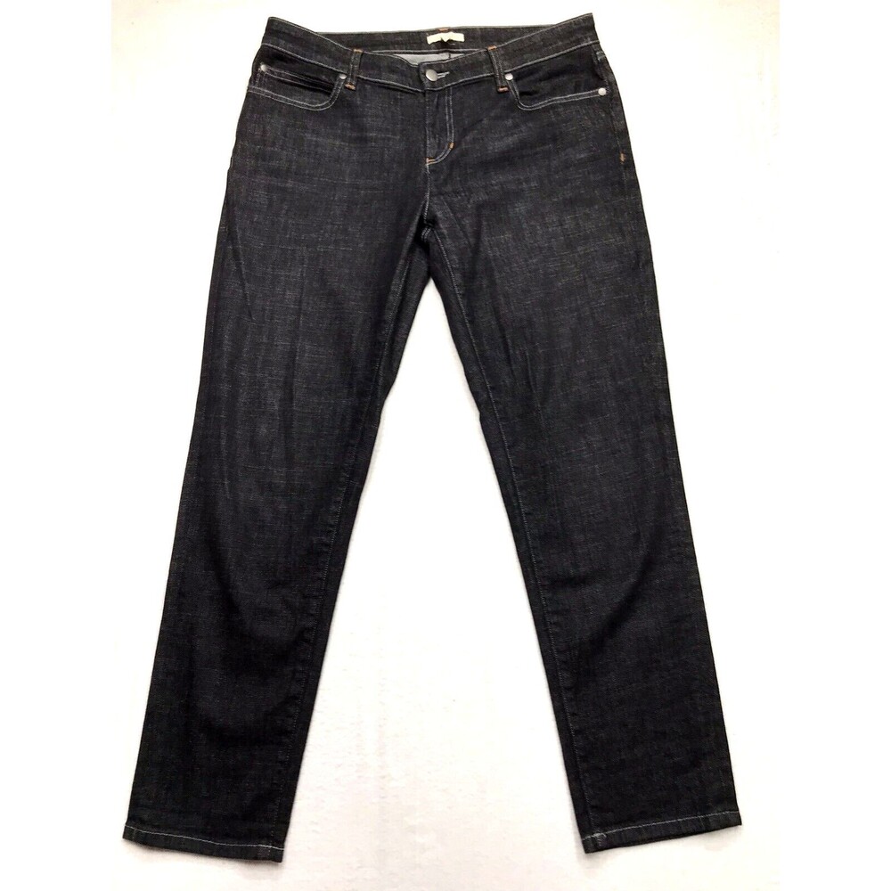 EILEEN FISHER Black Jean Women 10 (36x30) Stretch Denim USA Sustainable Organic